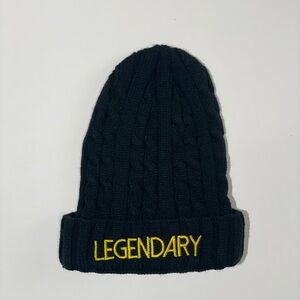 Haus Archives | Legendary Beanie — Black & Yellow | Minimal Streetwear Knit Hat